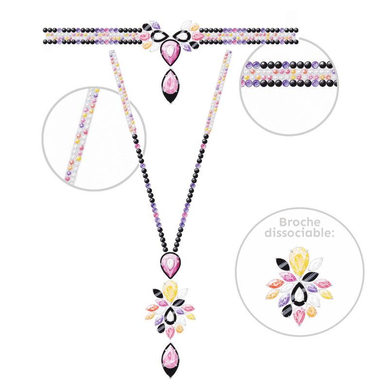 Collier de chien et sautoir 